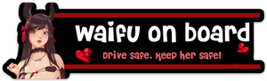 "Waifu on Board" Bumper Sticker
